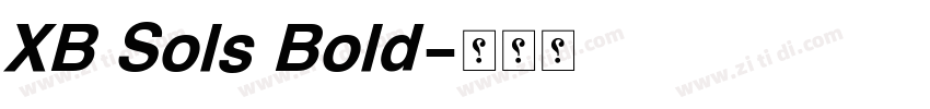 XB Sols Bold字体转换